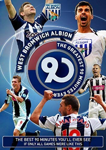 West Bromwich Albion football DVD cover featuring celebrating players and a "90" logo.