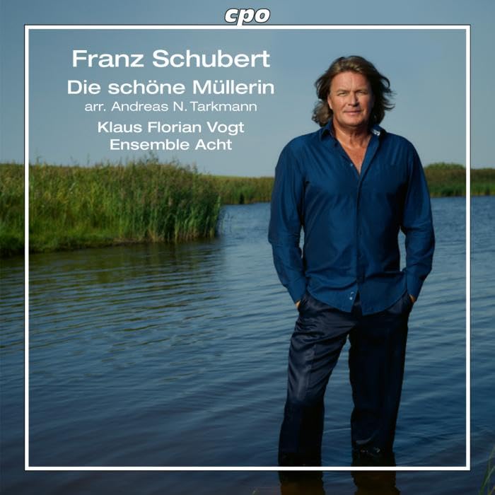 CD cover: Klaus Florian Vogt portrait with marshland background.