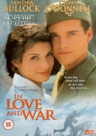 DVD cover for āIn Love And Warā featuring Sandra Bullock and Chris OāDonnell.