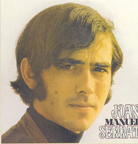 Close-up portrait of Joan Manuel Serrat on a CD album cover.