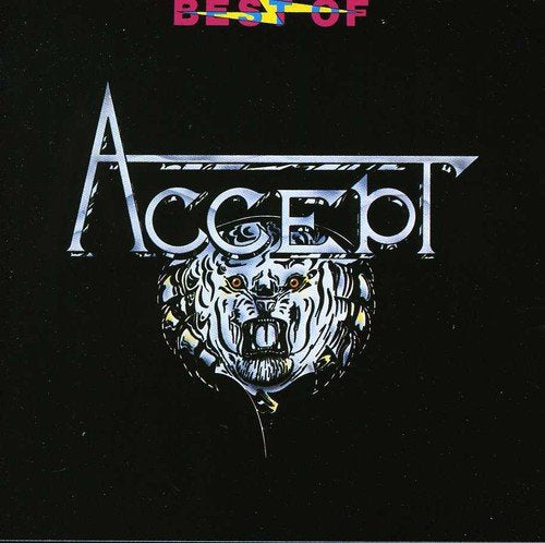 “Accept” album cover featuring a tiger’s face against a black background.