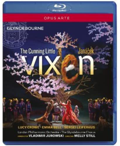 Blu-ray cover for Janáček’s “Cunning Little Vixen” opera with fox imagery.