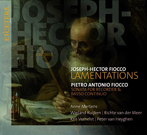 CD cover: portrait of an older man with text “Lamentations” and composer names.