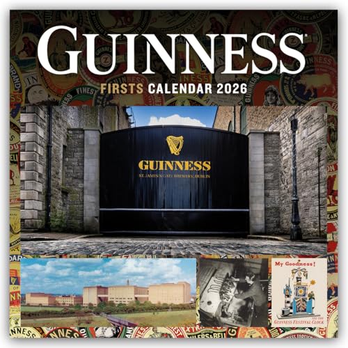 Guinness calendar 2026 featuring the St. James's Gate Brewery in Dublin.