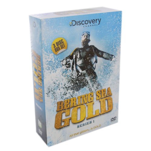 DVD box set for "Bering Sea Gold" featuring a diver in water.