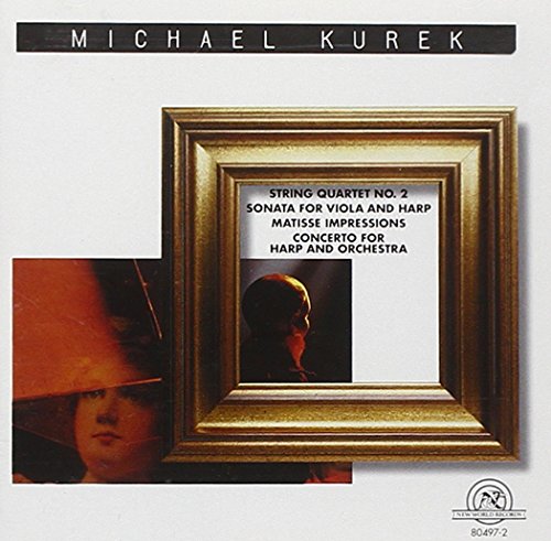 CD cover for Michael Kurek’s string quartet and sonata, featuring artwork.