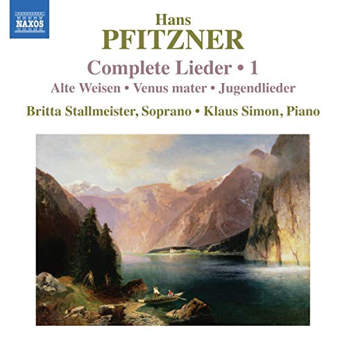 CD cover for Pfitzner’s “Complete Lieder Volume 1” with landscape painting.