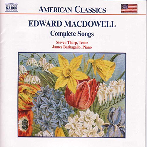 CD cover for Edward MacDowell's "Complete Songs" with floral artwork.