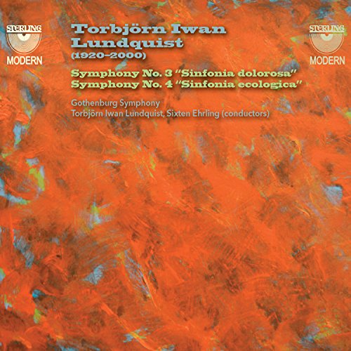 CD cover for Torbjörn Lundquist symphonies with abstract orange artwork.