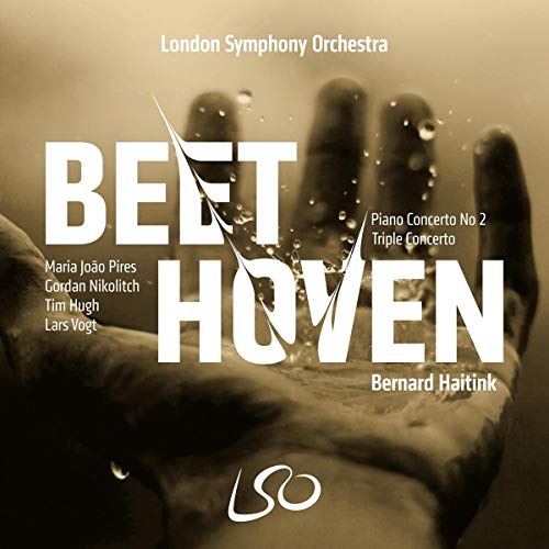 CD cover for Beethoven concertos featuring hands and bold text.