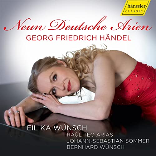 CD cover: woman in red dress, text “Neun Deutsche Arien” and artist names.