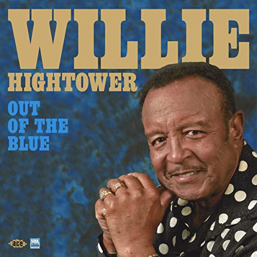 Album cover for Willie Hightower’s “Out Of The Blue” featuring his portrait.