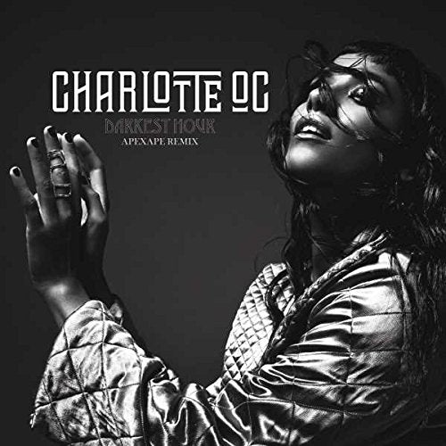Black and white album cover featuring Charlotte OC looking upwards.
