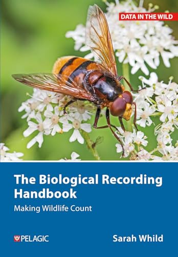Book cover featuring a hoverfly on white flowers, titled "The Biological Recording Handbook.