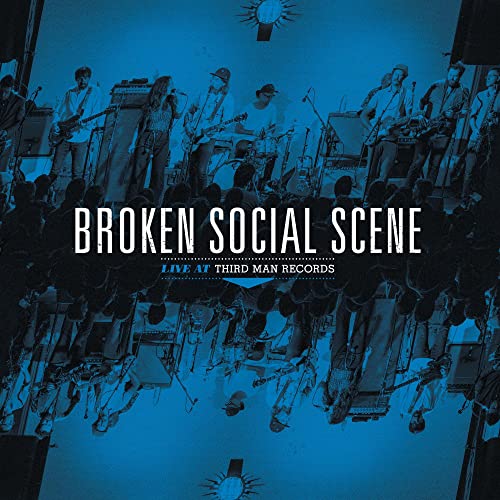 Broken Social Scene album cover featuring a band playing live, blue tint.