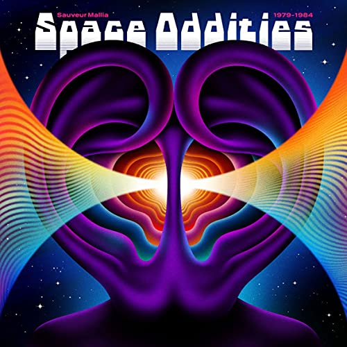 CD cover for “Space Oddities” by Sauveur Mallia, abstract psychedelic art.