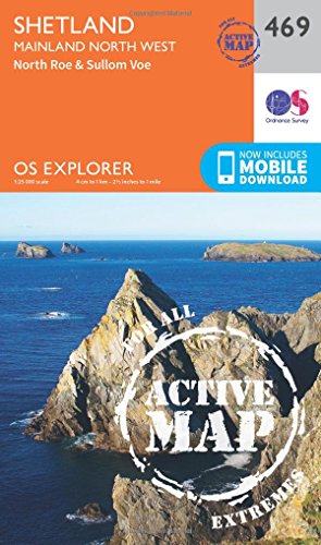 OS Explorer Map Active (469) Shetland - Mainland North West (OS Explorer Active Map)