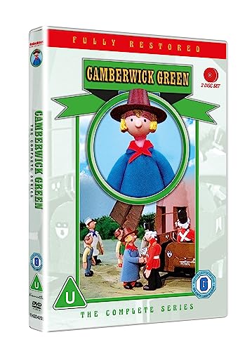Camberwick Green DVD cover featuring stop-motion characters and a fire engine.