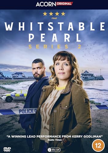 DVD cover for “Whitstable Pearl Series 2” featuring two detectives by the sea.