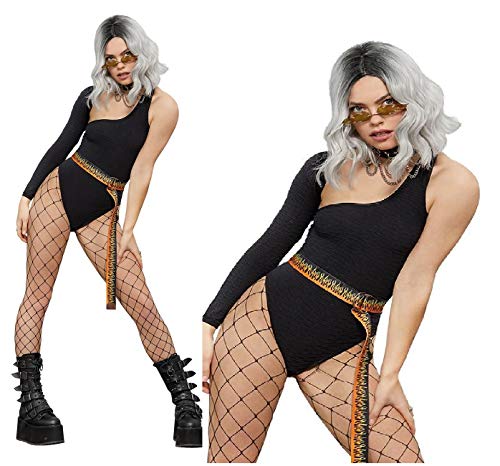 Smiffys Fever One Shoulder Bodysuit