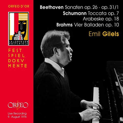 CD cover featuring pianist Emil Gilels in black and white.