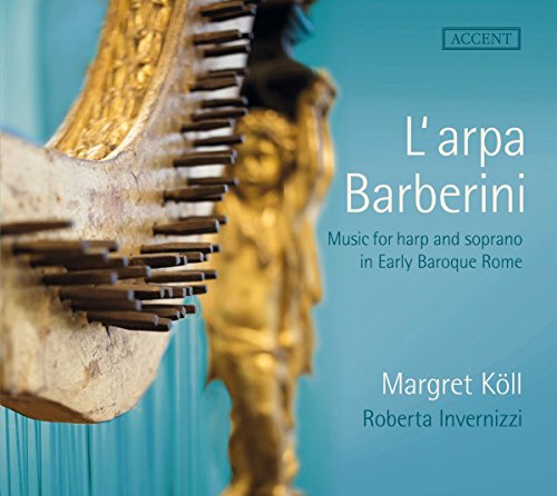 CD cover featuring a detailed close-up of an ornate Baroque harp.