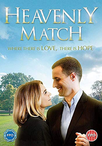 Heavenly Match" DVD cover featuring a couple embracing, with a blue sky background.