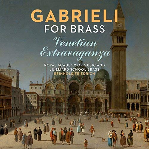 CD cover: Veniceās St. Markās Square with text āGabrieli For Brass.ā