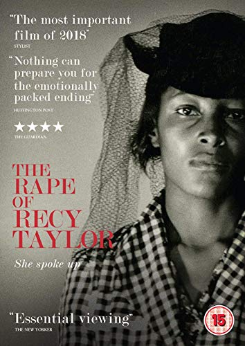 DVD cover for "The Rape of Recy Taylor" featuring a Black woman's portrait.