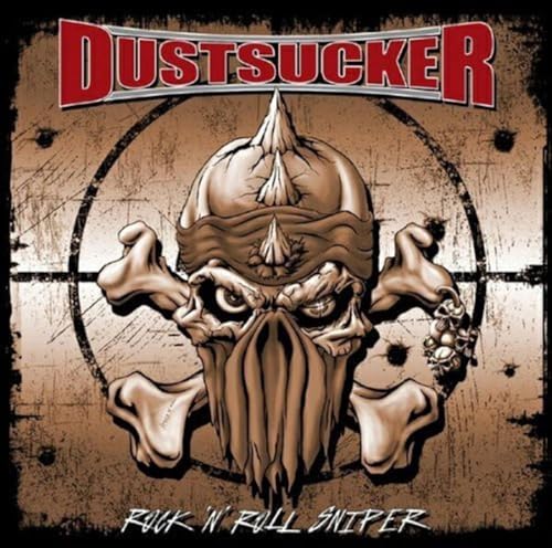 CD cover: stylized skull wearing a sniper mask, brown and beige tones.