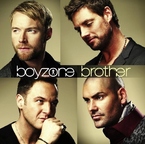 Album cover featuring four portraits of the band members of Boyzone against beige backgrounds.