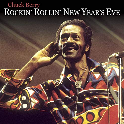 Chuck Berry portrait on album cover, performing with a guitar.