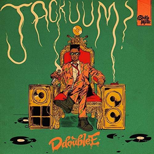 D Double E album cover: illustrated artist on a throne with speakers.