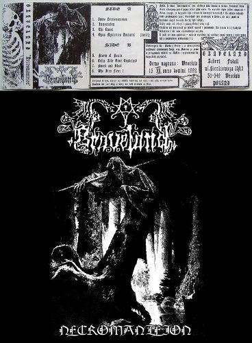 Black and white CD cover for Okkultist’s “O.M.E.N.” with occult imagery.