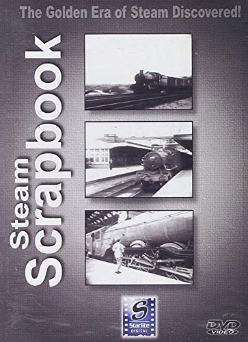 DVD cover for "Steam Scrapbook" featuring vintage steam locomotives.