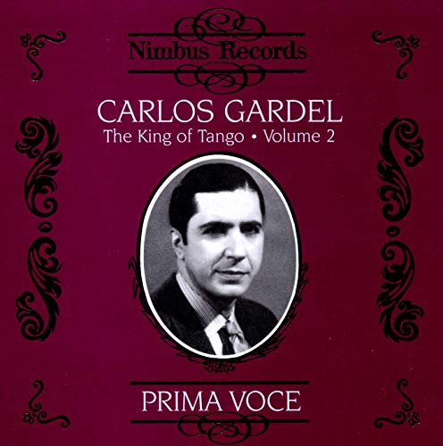CD cover featuring a black and white portrait of Carlos Gardel.