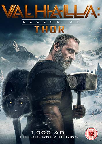 DVD cover for "Valhalla: Legend of Thor" featuring a bearded man and wolf.