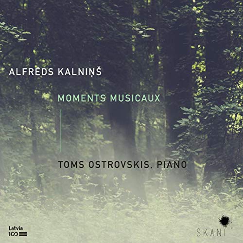 CD cover with forest image, text: “Alfreds Kalnins Moments Musicaux.”