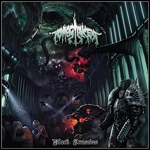 Dark fantasy album cover for Tombstalkerās āBlack Crusadesā CD.