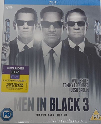 Men In Black 3 Blu-ray cover featuring Will Smith, Tommy Lee Jones, and Josh Brolin.