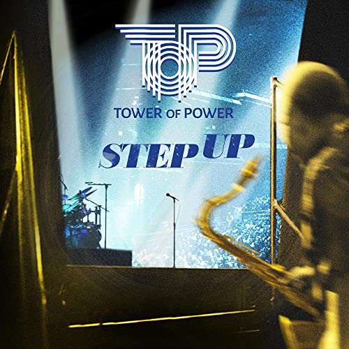 Tower of Power “Step Up” vinyl record cover with band logo and stage scene.