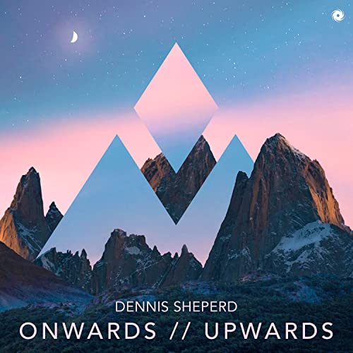 CD cover: mountains, geometric shapes, crescent moon, and album title.