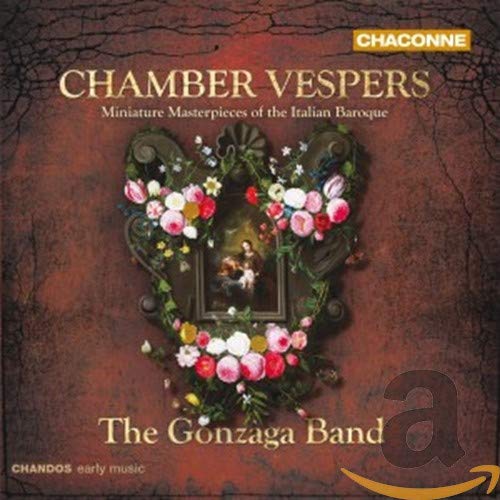 CD cover for "Chamber Vespers" featuring floral ornamentation and a painting.