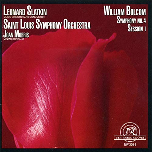 CD cover for Bolcom’s Symphony No. 4 featuring a red rose.