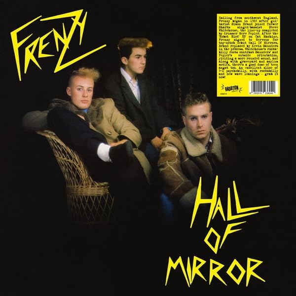 Album cover for Frenzy’s “Hall Of Mirrors” featuring four young men.