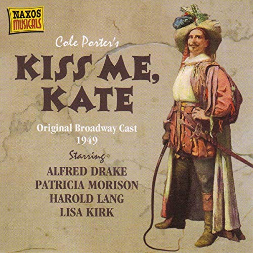 CD cover for “Kiss Me, Kate” featuring a man in historical costume.