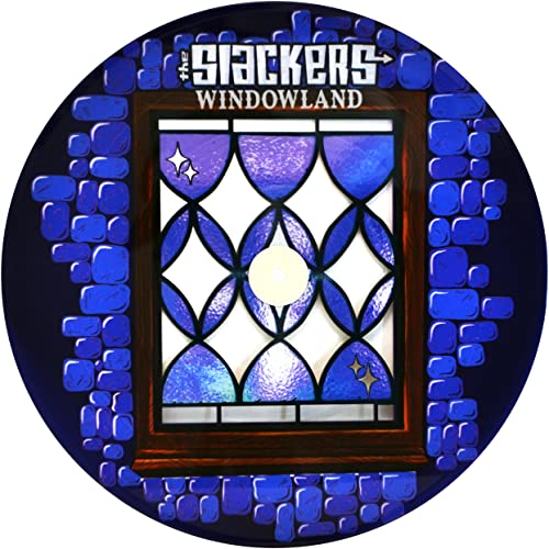 Vinyl record with a stained-glass window design and “Slackers” text.