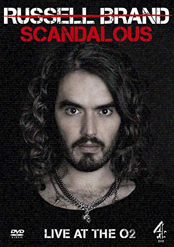 DVD cover featuring Russell Brand’s portrait with “Scandalous” text.