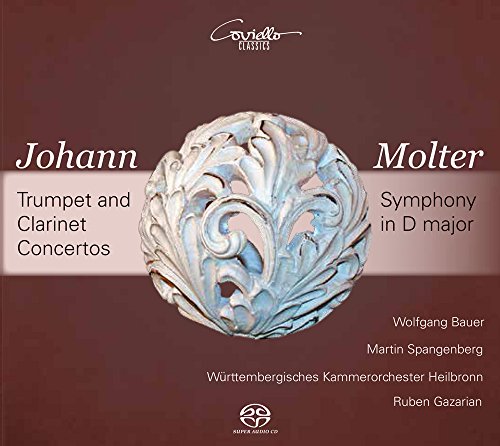 CD cover for Johann Molter’s trumpet, clarinet concertos and symphony.