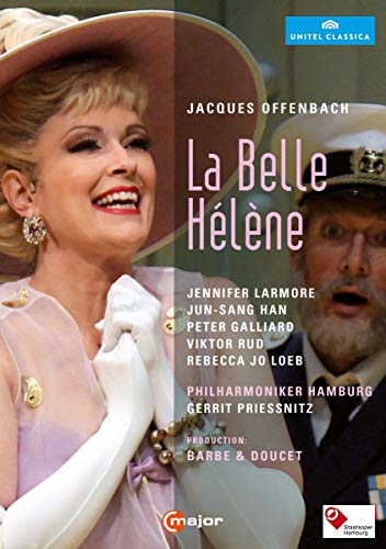 DVD cover for "La Belle Hélène" opera featuring two performers.